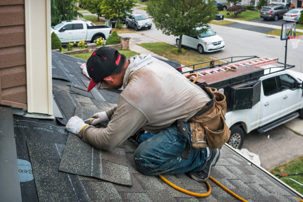 Professional Gutter Repair And Installation technician working in Algonac, MI